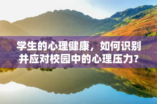 学生的心理健康，如何识别并应对校园中的心理压力？