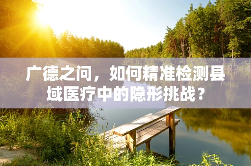 广德之问，如何精准检测县域医疗中的隐形挑战？