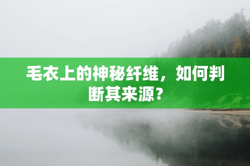 毛衣上的神秘纤维，如何判断其来源？
