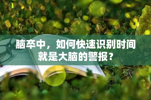 脑卒中，如何快速识别时间就是大脑的警报？