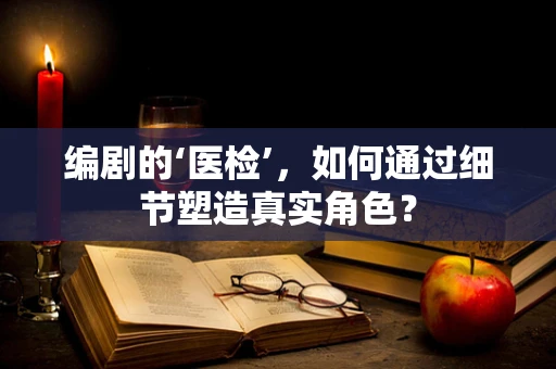编剧的‘医检’，如何通过细节塑造真实角色？