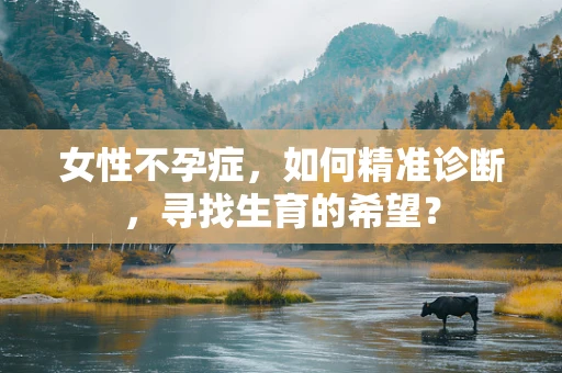 女性不孕症，如何精准诊断，寻找生育的希望？