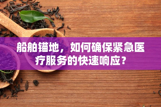 船舶锚地，如何确保紧急医疗服务的快速响应？