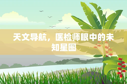 天文导航，医检师眼中的未知星图