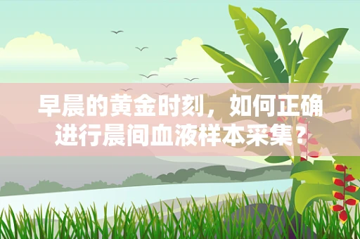 早晨的黄金时刻，如何正确进行晨间血液样本采集？