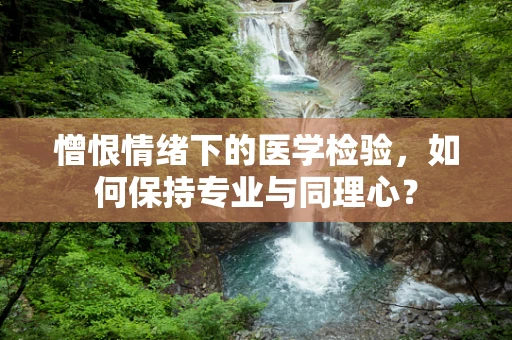 憎恨情绪下的医学检验，如何保持专业与同理心？