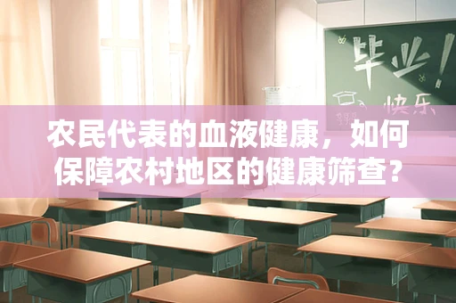 农民代表的血液健康，如何保障农村地区的健康筛查？
