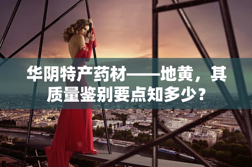 华阴特产药材——地黄，其质量鉴别要点知多少？