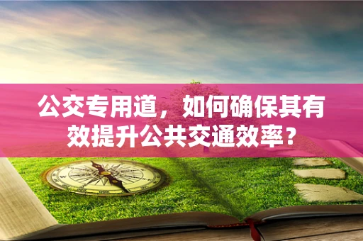 公交专用道，如何确保其有效提升公共交通效率？