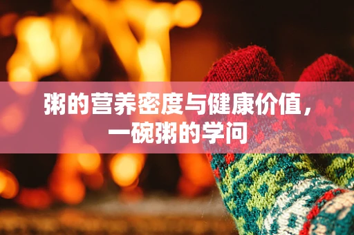 粥的营养密度与健康价值，一碗粥的学问