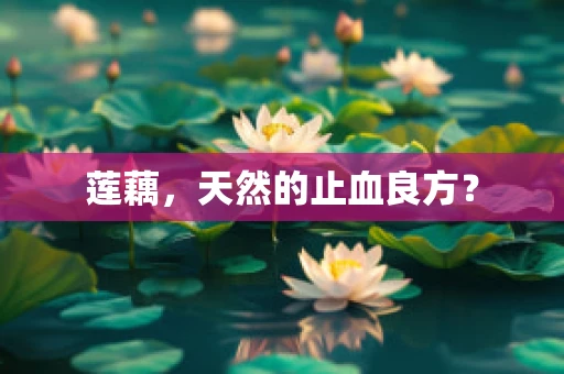 莲藕，天然的止血良方？