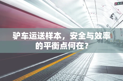 驴车运送样本，安全与效率的平衡点何在？
