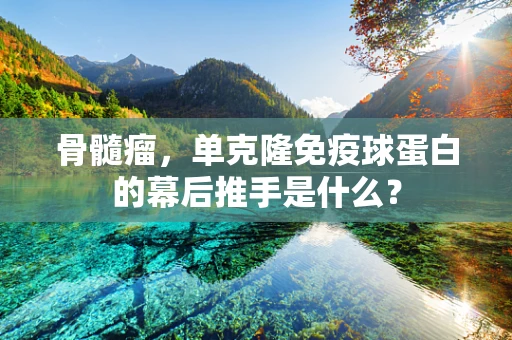 骨髓瘤，单克隆免疫球蛋白的幕后推手是什么？