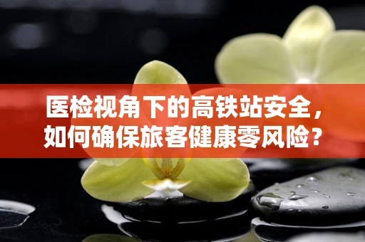 医检视角下的高铁站安全，如何确保旅客健康零风险？
