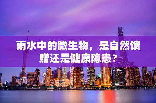 雨水中的微生物，是自然馈赠还是健康隐患？