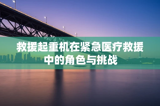 救援起重机在紧急医疗救援中的角色与挑战