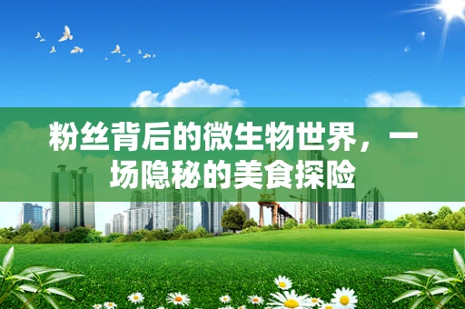 粉丝背后的微生物世界，一场隐秘的美食探险