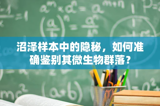 沼泽样本中的隐秘，如何准确鉴别其微生物群落？