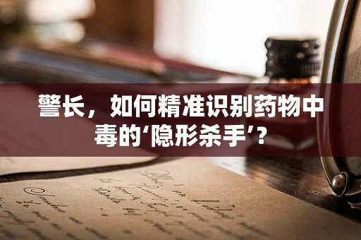 警长，如何精准识别药物中毒的‘隐形杀手’？
