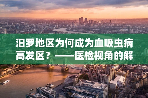 汨罗地区为何成为血吸虫病高发区？——医检视角的解析