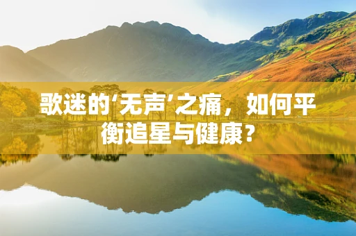 歌迷的‘无声’之痛，如何平衡追星与健康？