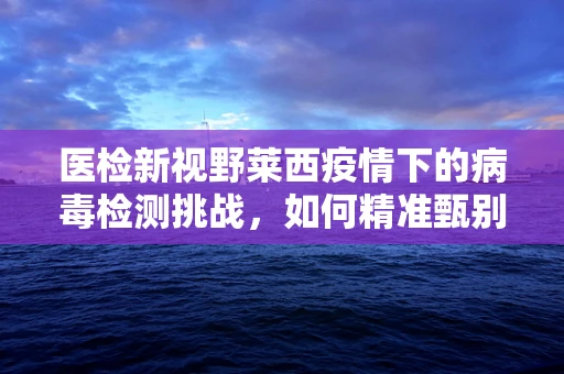 医检新视野莱西疫情下的病毒检测挑战，如何精准甄别与快速响应？