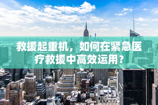 救援起重机，如何在紧急医疗救援中高效运用？