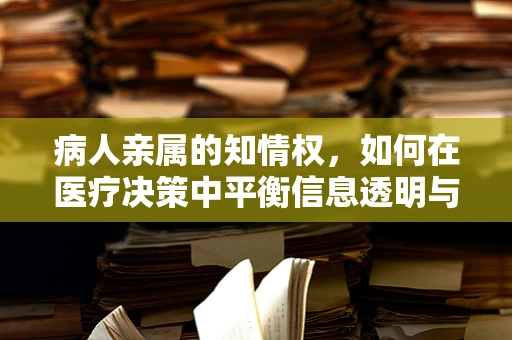 病人亲属的知情权，如何在医疗决策中平衡信息透明与隐私保护？