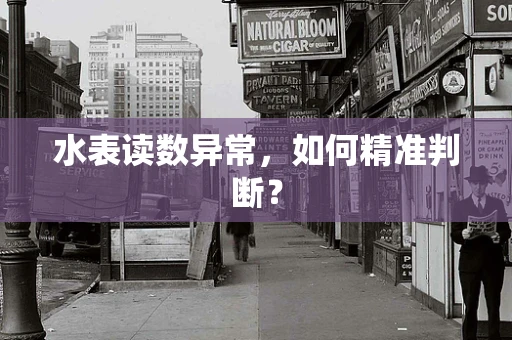 水表读数异常，如何精准判断？