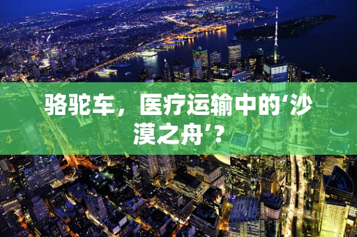 骆驼车，医疗运输中的‘沙漠之舟’？