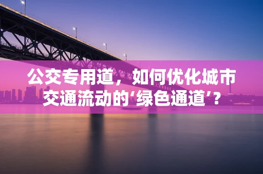 公交专用道，如何优化城市交通流动的‘绿色通道’？
