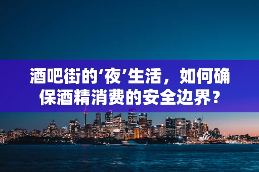 酒吧街的‘夜’生活，如何确保酒精消费的安全边界？