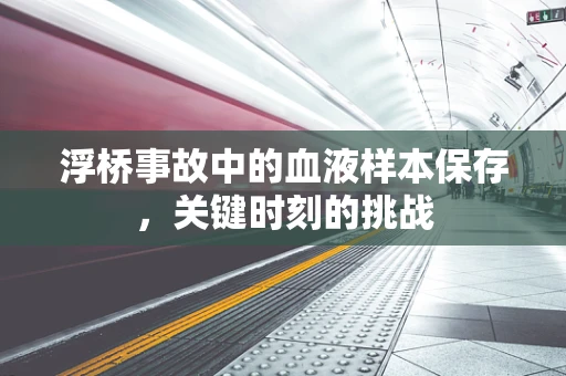 浮桥事故中的血液样本保存，关键时刻的挑战