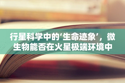 行星科学中的‘生命迹象’，微生物能否在火星极端环境中生存？