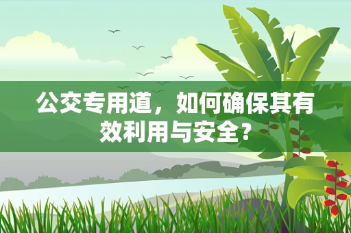 公交专用道，如何确保其有效利用与安全？