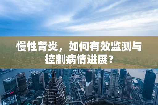 慢性肾炎，如何有效监测与控制病情进展？
