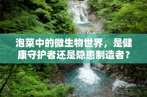 泡菜中的微生物世界，是健康守护者还是隐患制造者？